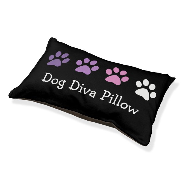 Funny Dog Diva  Pet Bed (Angled)