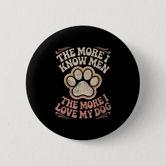 Funny Dog Dog Quote  Button (Front)
