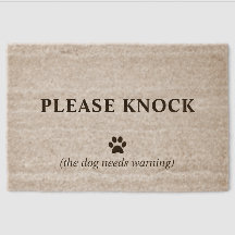Funny Dog Doormat - Please Knock