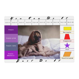 Funny dog educative game placemat