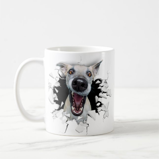 Funny dog face   coffee mug (Left)