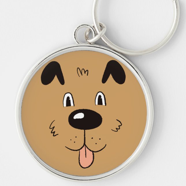 Funny Dog Face Keychain (Front)