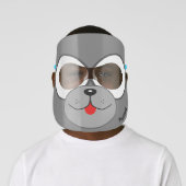 Funny Dog Face Mouth Red Tongue Personalized Name Shield (Insitu)