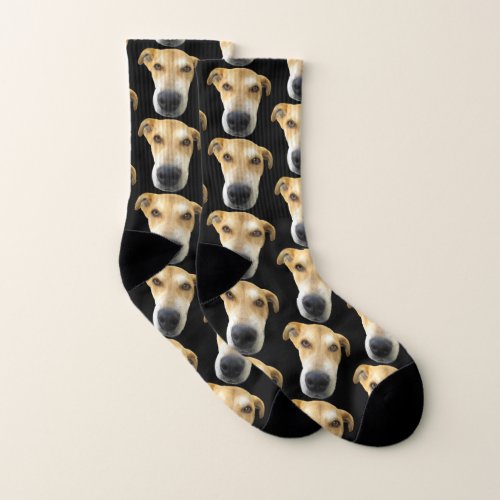 Funny Dog Face Photo Custom DIY Socks