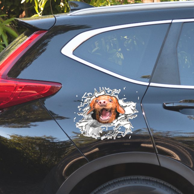 Funny dog face  Sticker (Car Side)