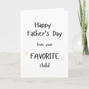 Funny Dog Father's Day Favorite Child Childlike Card