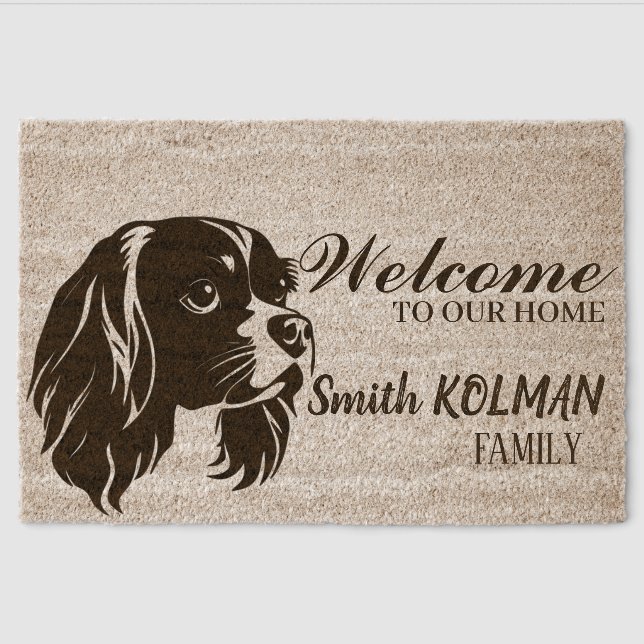 Funny dog fiber doormat (Front)