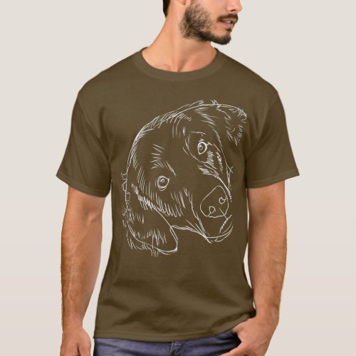 Funny Dog Flat Coated Retriever  T_Shirt