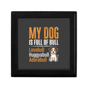 Funny Dog Full Of Bull Design Gift Box