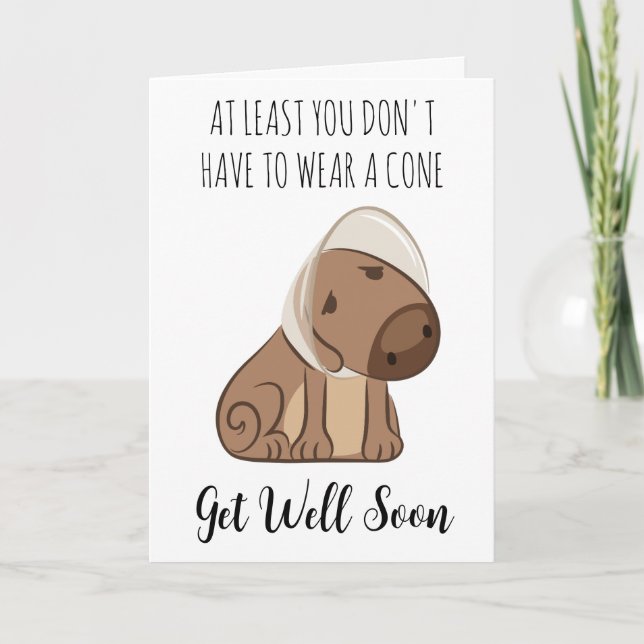 funny dog get well soon cards (Front)