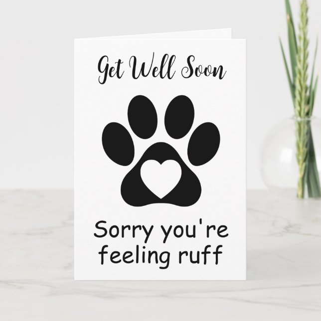 funny dog get well soon cards (Front)