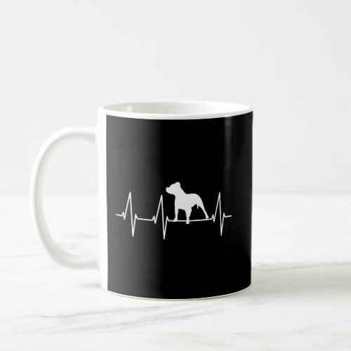 Funny Dog Gift Heartbeat Pitbull Hoodie Gift For D Coffee Mug