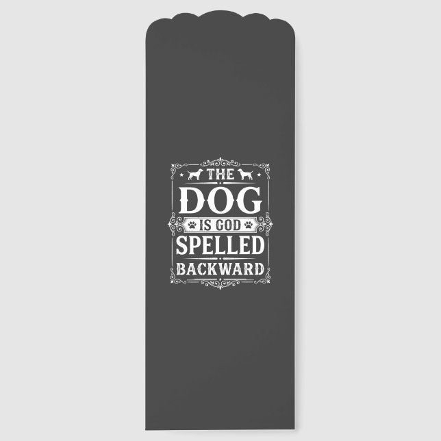 Funny Dog God Spelled Backward Bookmarks (Front)