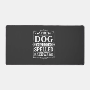 Funny Dog God Spelled Backward Desk Mat