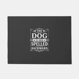 Funny Dog God Spelled Backward Doormat