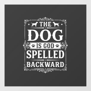 Funny Dog God Spelled Backward Floor Decals