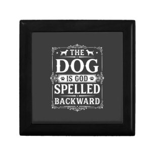 Funny Dog God Spelled Backward Gift Box