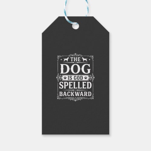 Funny Dog God Spelled Backward Gift Tags