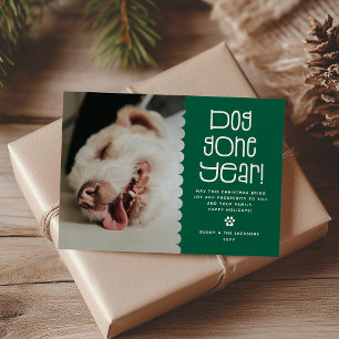 Funny 'Dog Gone Year' Pet Photo Holiday Card
