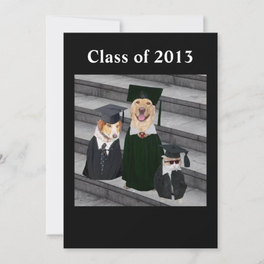 Funny Dog Graduation Party Invitation