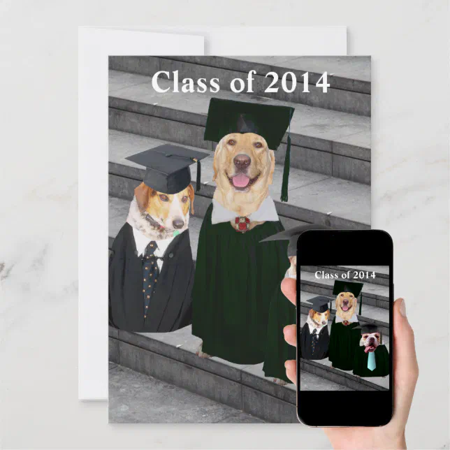 Funny Dog Graduation Party Invitation Zazzle
