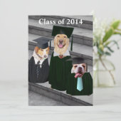 Funny Dog Graduation Party Invitation (Standing Front)