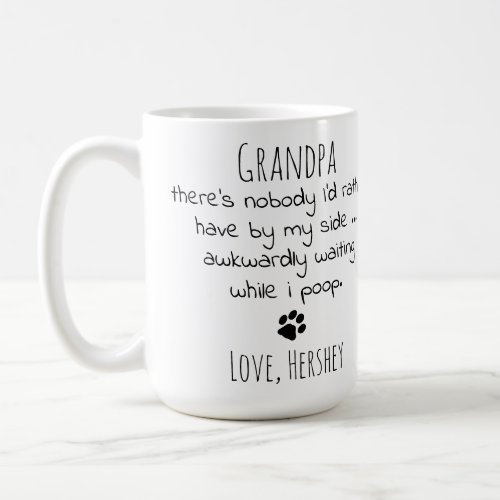 Funny Dog Grandpa Personalized Granddog Pet Photo Coffee Mug