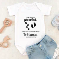 Funny Pregnancy Announcement for Grandparents Baby Bodysuit