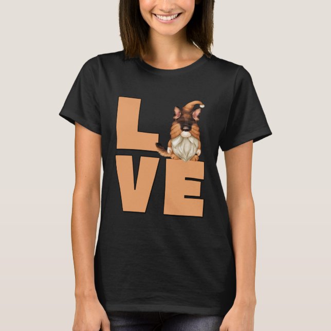 Funny Dog Graphic For Gnome Lover I Love My German T-Shirt (Front)