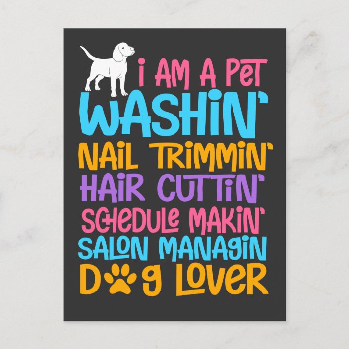 Funny Dog Groomer Quote Pet Witty Puppy Grooming Postcard