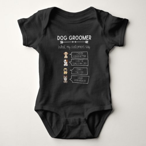 Funny Dog Grooming Humorous Puppy Groomer Fun Baby Bodysuit