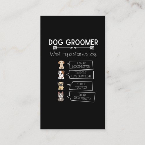 Funny Dog Grooming Humorous Puppy Groomer Fun Business Card