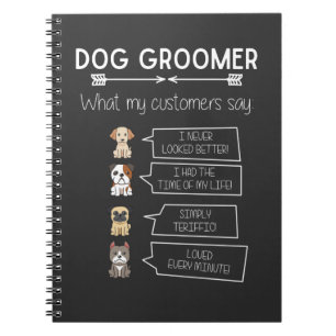 Funny Dog Grooming Humorous Puppy Groomer Fun Notebook