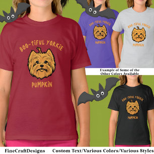 Funny Dog Halloween Pumpkin Custom Name Party E6 T-Shirt