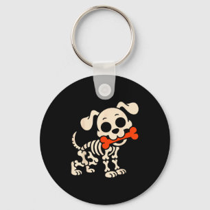 Funny Dog Halloween Skeleton Costume Soky Season Keychain