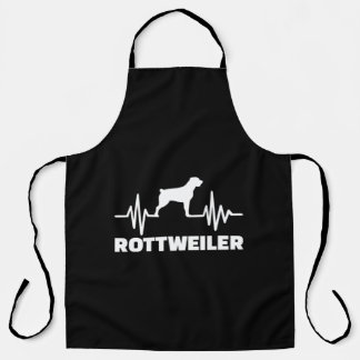 Funny dog heartbeat Rottweiler Apron