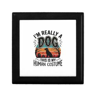 Funny Dog Human Costume Halloween Vintage Dog Desi Gift Box