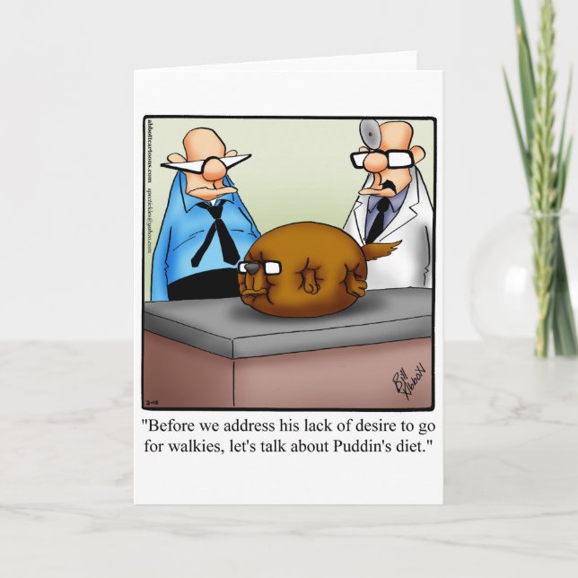 Funny Dog Humor Blank Greeting Card Spectickles (Front)