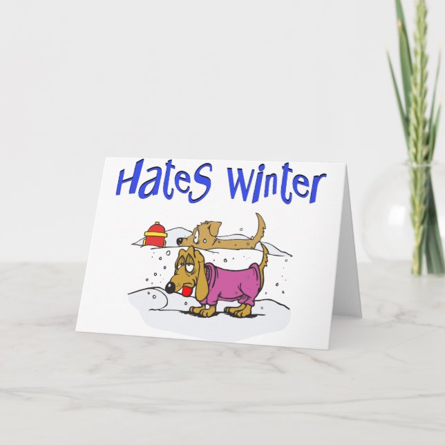 Funny Dog Humor Christmas Holiday Card (Front)
