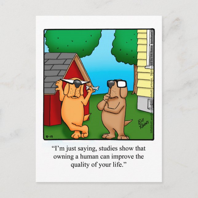 Funny Dog Humor Postcard Spectickles (Front)