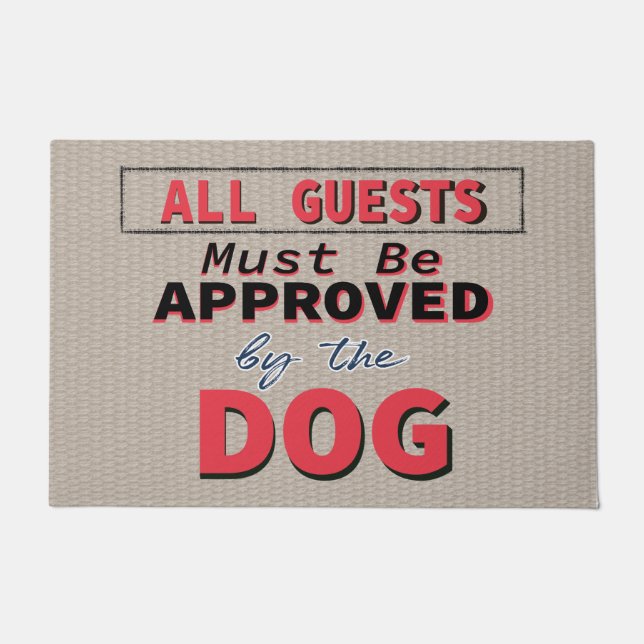 Funny Dog Humor Welcome Door Mat (Front)
