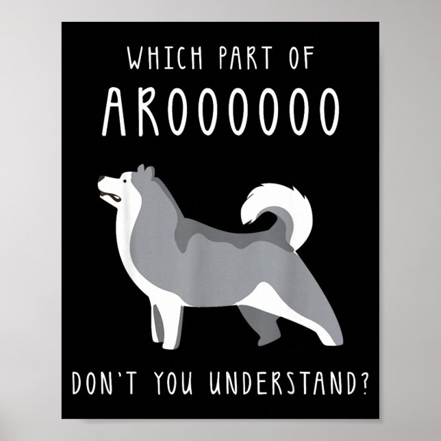 Funny Dog Husky Mom Cut For Girls And Women - Whic Poster (Front)