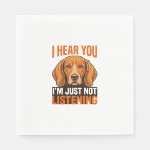 Funny Dog I Hear You Not Listening Vintage Shirt_1 Napkins