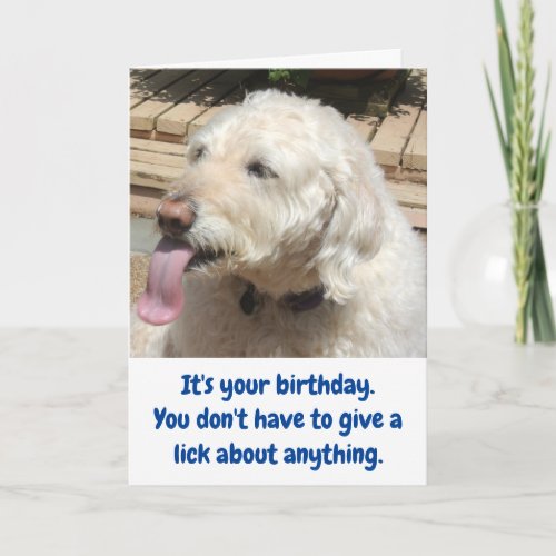 Funny Dog  Ice Cream Birthday Card