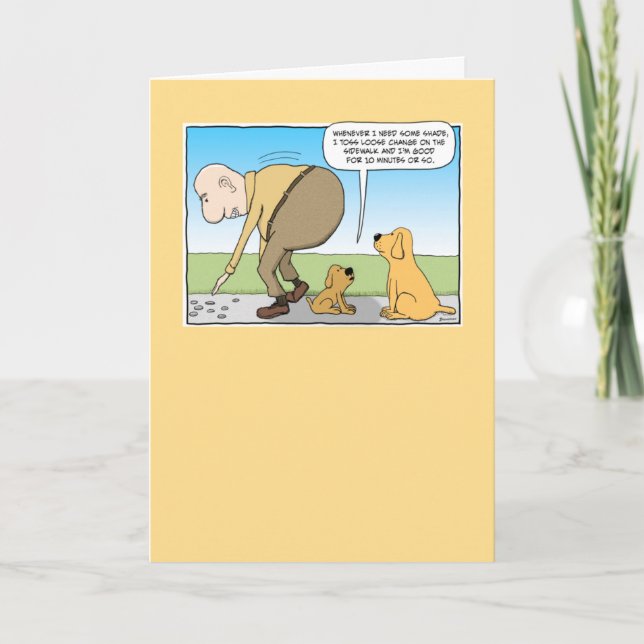 Funny Dog in Shade Birthday Card (Front)