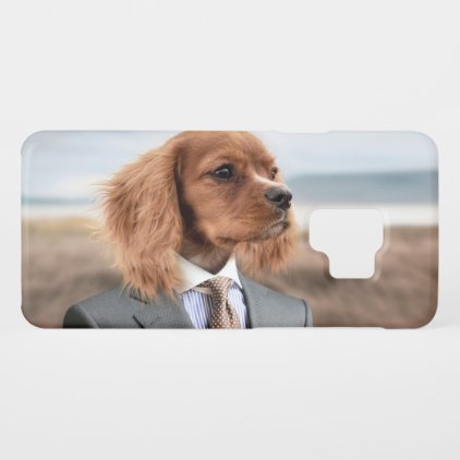 Funny dog in suit Samsung Galaxy S9 case