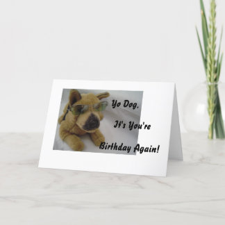Funny Dog In Sunglassses Card