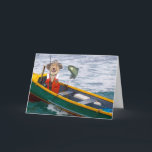 Funny Dog/Lab Fisherman Birthday Card<br><div class="desc">Funny, customizable birthday card for a fisherman. You can change the text, font, font size and color. You can change the size and position of the picture. You can change the size and position of the fish. The boat is thanks to public domain pictures. The fish was public domain on...</div>