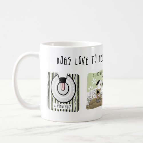 Funny Dog Landscaping Dishwashing Alarm Coffee Mug