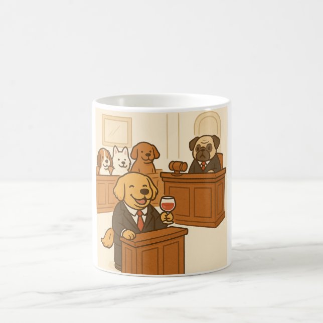 Funny Dog Lawyer Coffee Mug (Center)